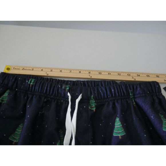 Brooklyn Cloth Men’s Christmas Pajama Pants Size L Navy Blue Tree Print Pants - Picture 5 of 13